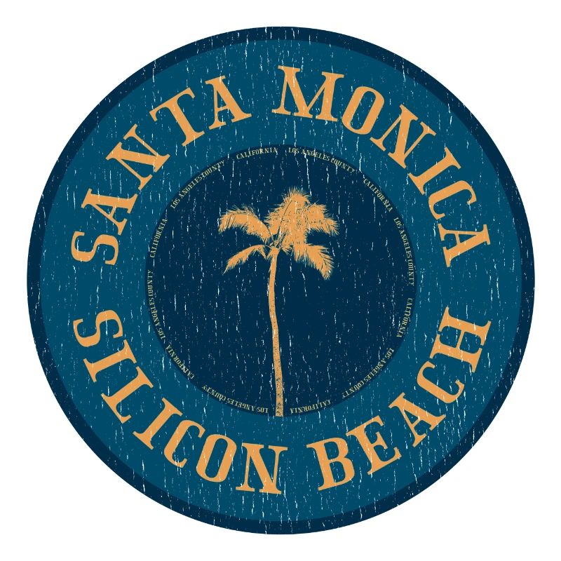 Santa Monica Retro Logo – Silicon Beach Style