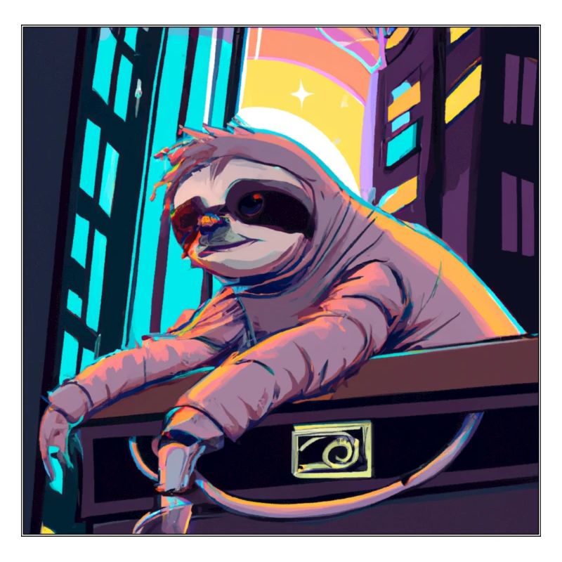 Cyberpunk sloth.