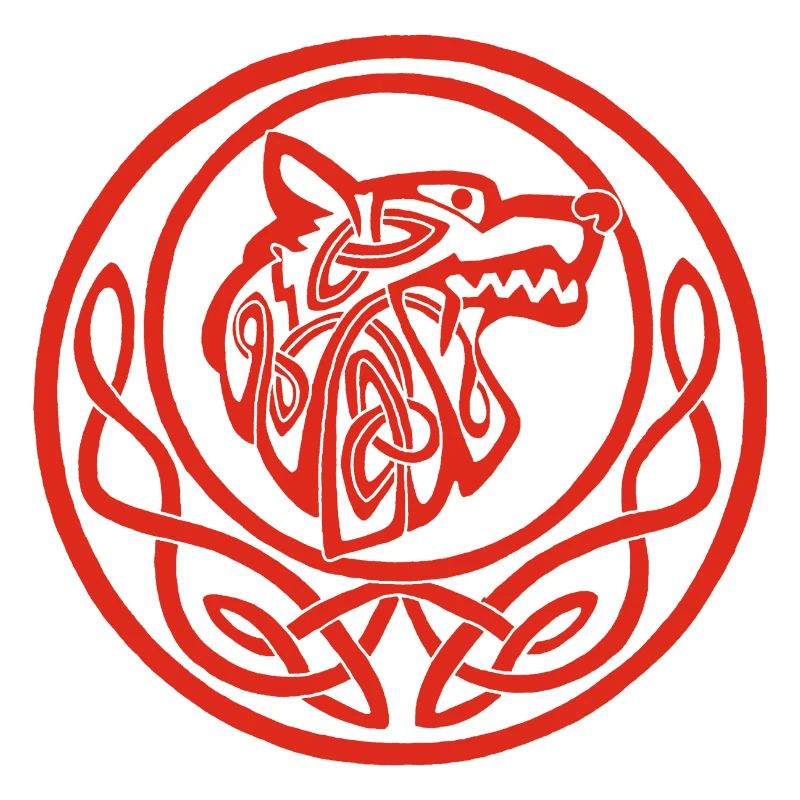 Red Wolf Lunar Symbol