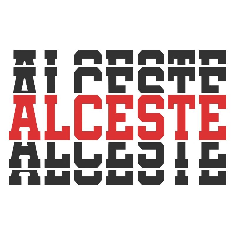 Alceste T-Shirt Geschenkidee gestapelter Text