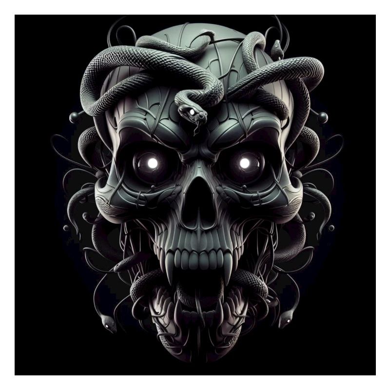 Skull and Snakes 3D