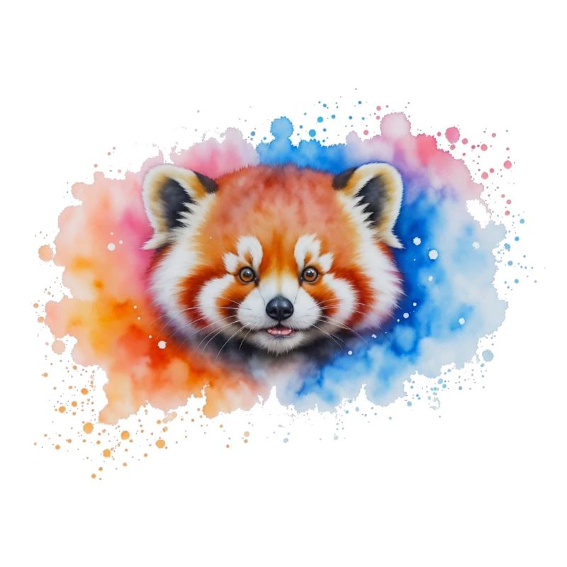 Aquarelle Red Panda Splash