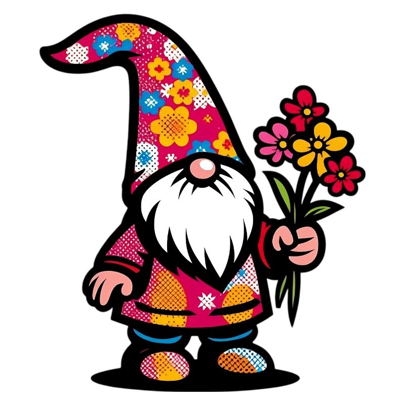 Gnome à fleurs