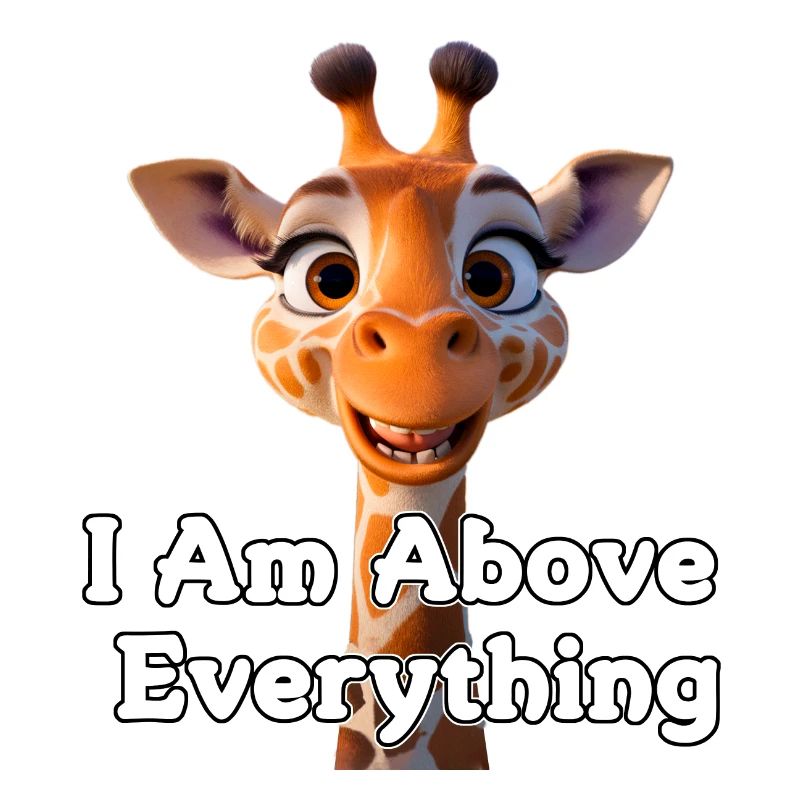 Giraffe mit Motivationsbotschaft