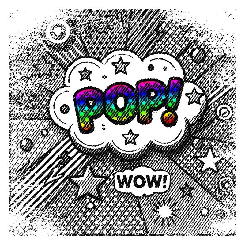 POP Clouds Pop Art Style + Color Spectrum