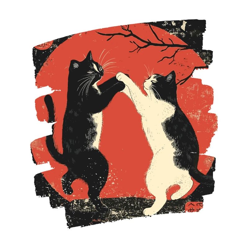 Combat de chats japonais