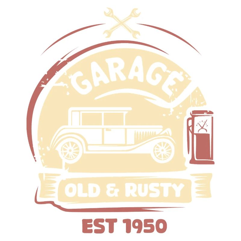 Oldtimer Retro-Liebe Klassiker im Blut Garage Logo