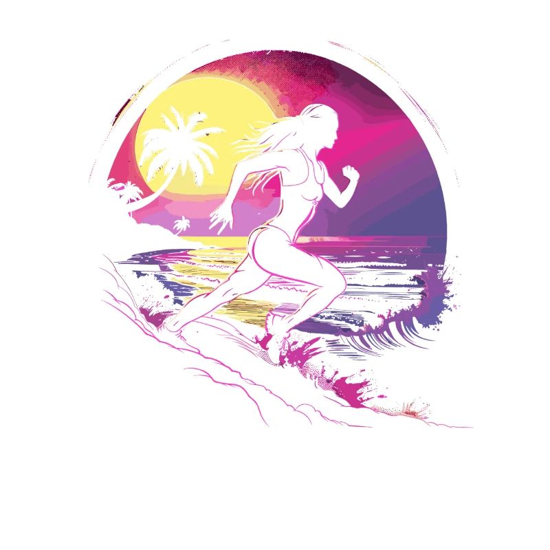 Läuferin Synthwave