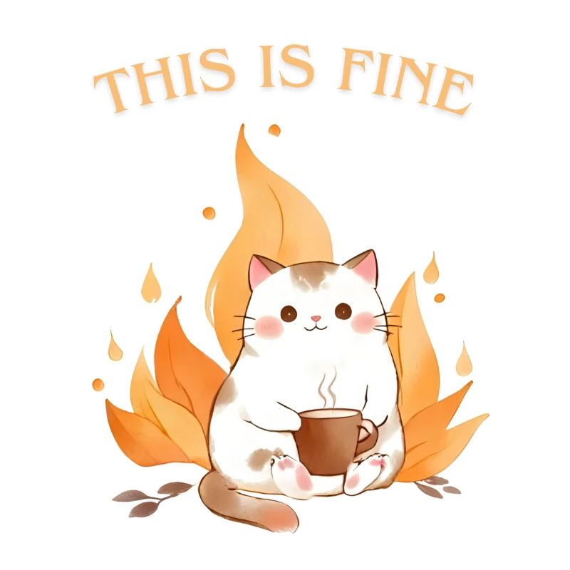 C’est bien mème. Le chat est dans le feu