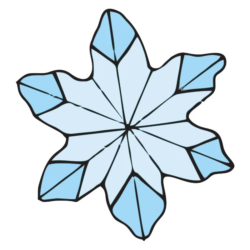 Design élégant de fleur de glace bleue