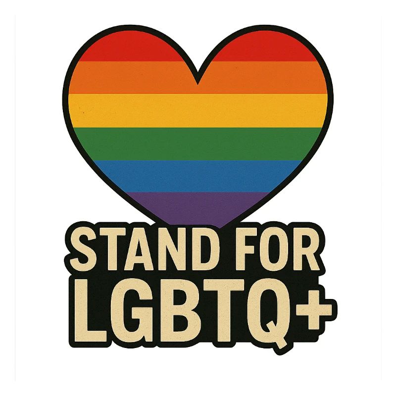 Pride Heart LGBT Support Design