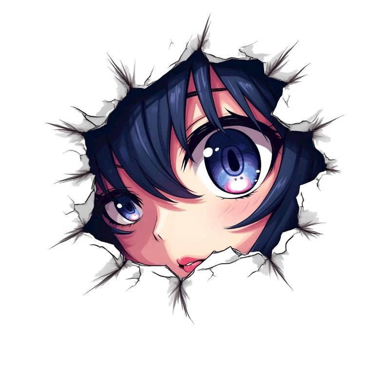 Anime Eye with Openwork Paper Effect