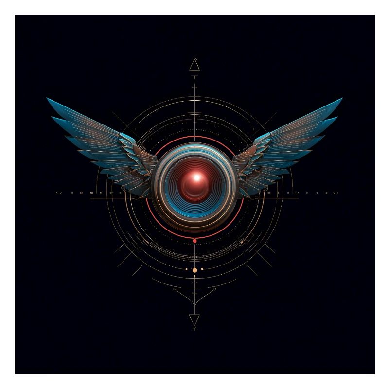 Futuristisches Winged Emblem – Techno Vision