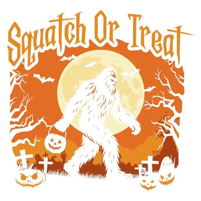 Kniebeugen oder Leckerli Spooky Bigfoot Halloween