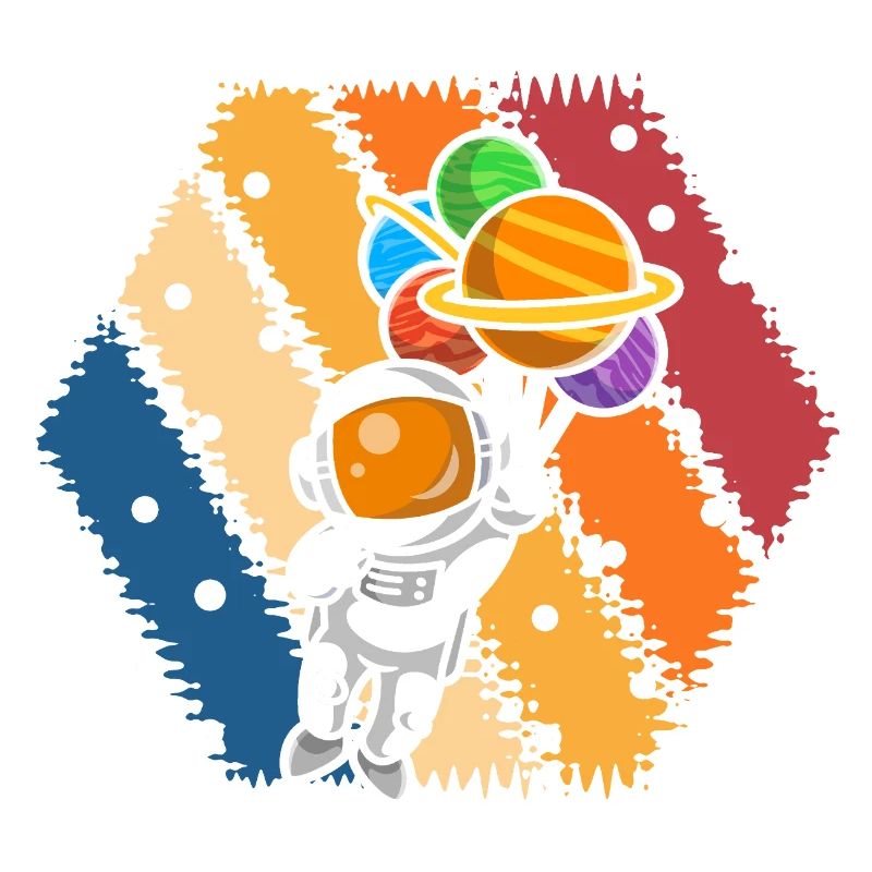 Astronaut Balloon Galaxy Splash