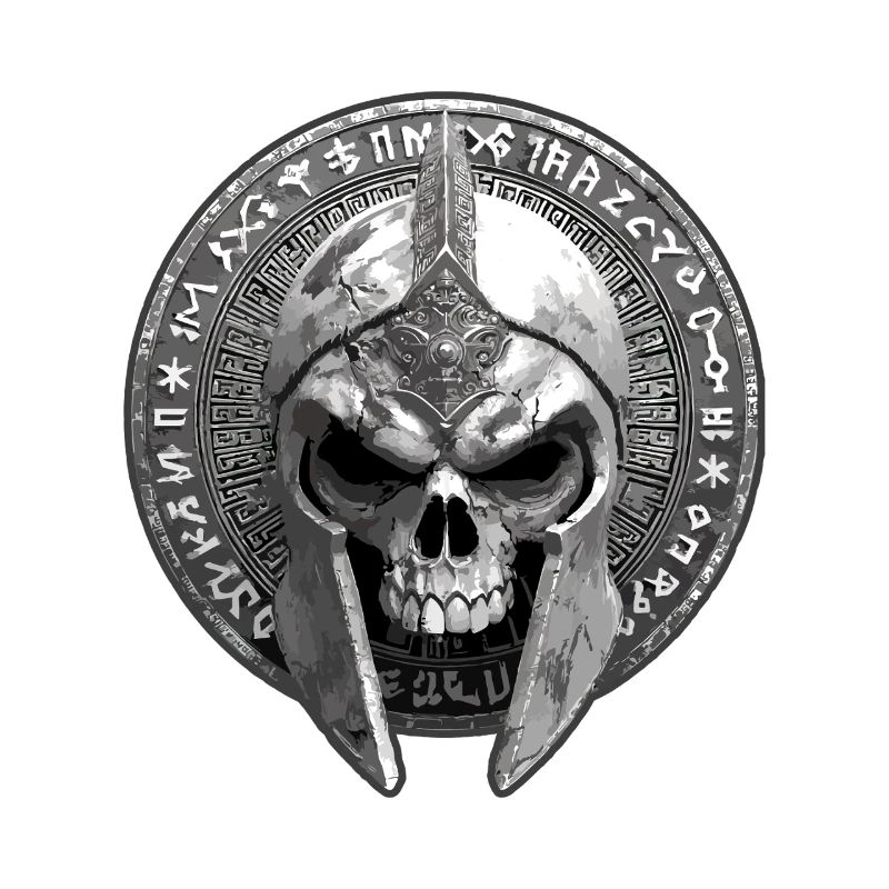 Spartan Skeleton Gladiator Skull