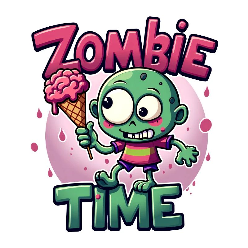 Bande dessinée de crème glacée Zombie Time