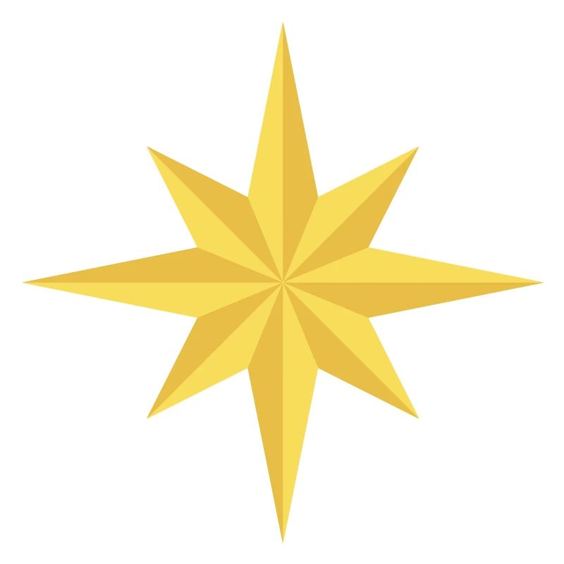 Étoile dorée à huit griffes