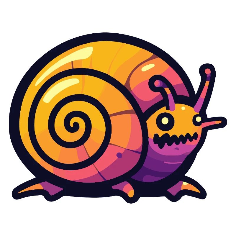 Schnecke Halloween Comic Lustig