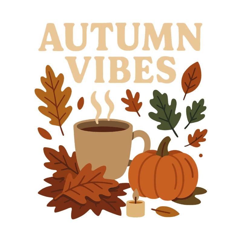Fall Vibes: Coffee, Pumpkin & Leaves