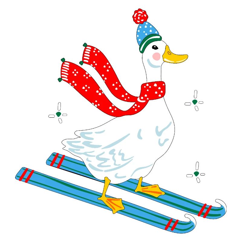 Oie sur les skis