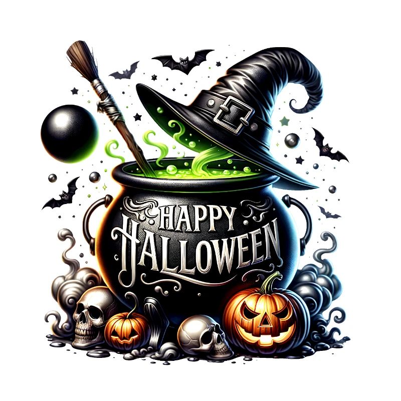 Halloween Witch's Cauldron – Magical Horror Design