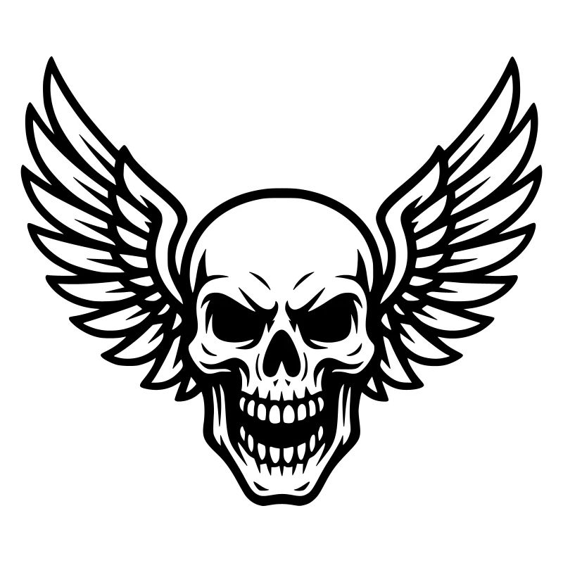 Crâne avec des ailes