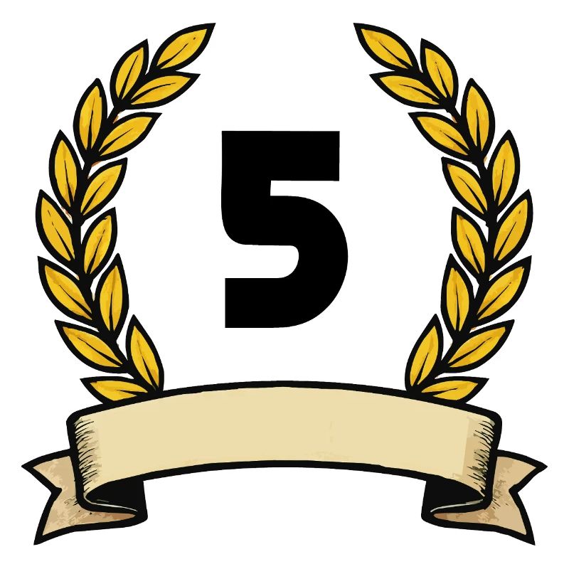 Couronne de laurier dorée numéro 5