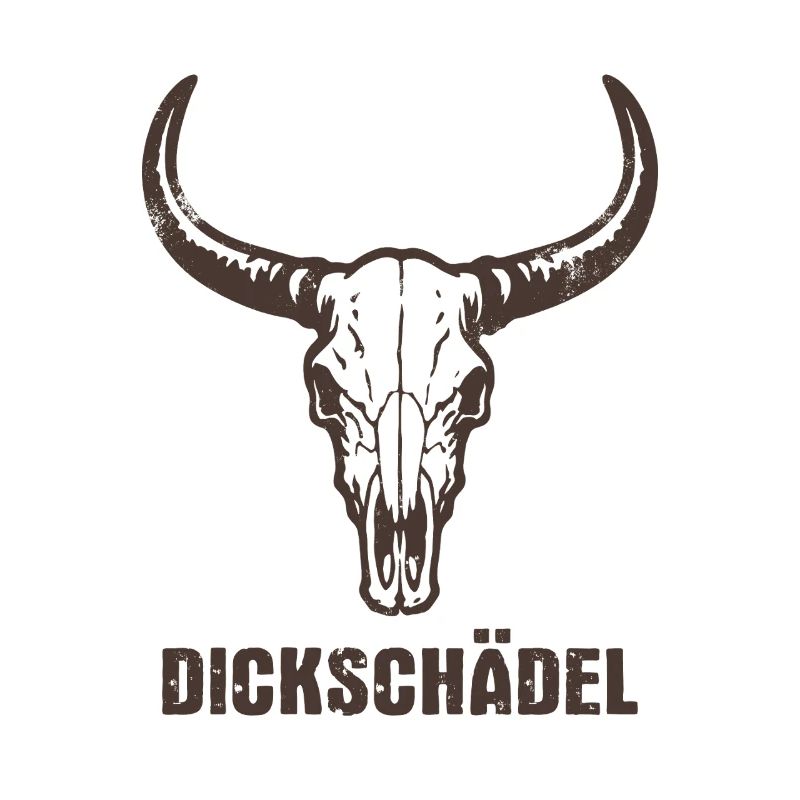 Stierkopf Schädel mit Hörnern - Dickschädel