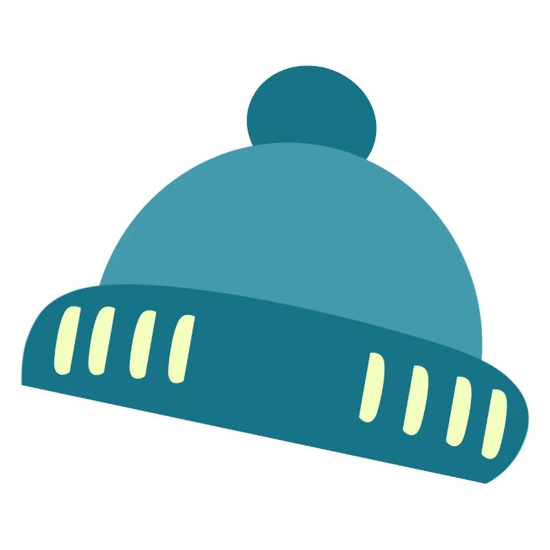 Bonnet bleu motif d’accent