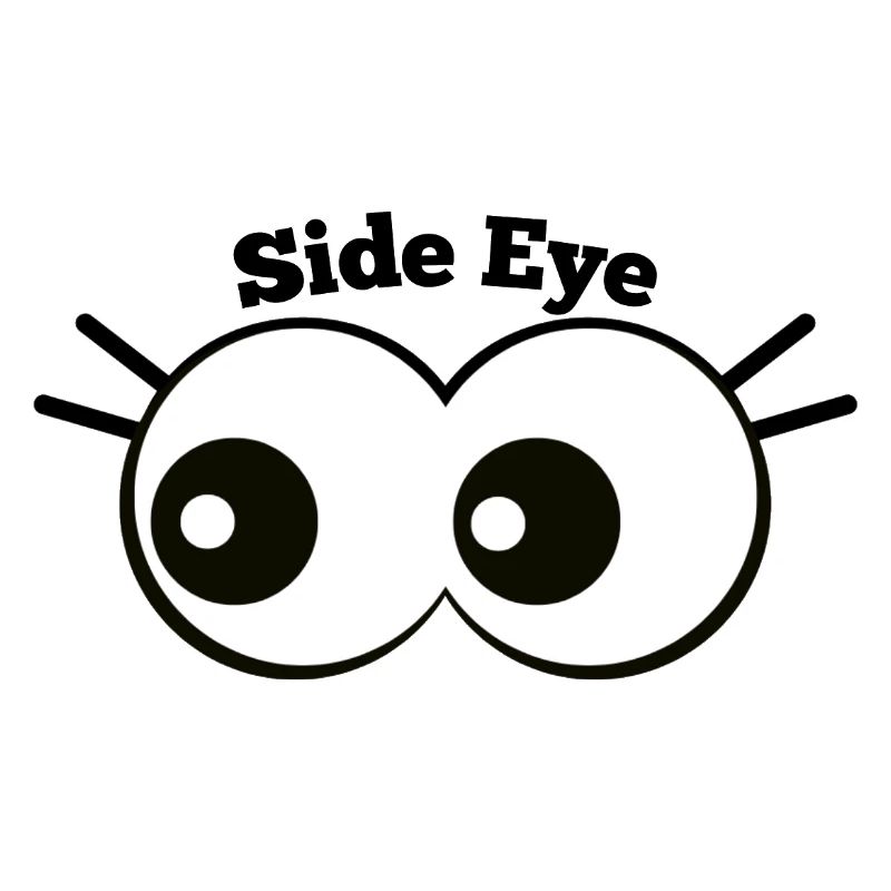 Oeil latéral dessin animé oeil blague