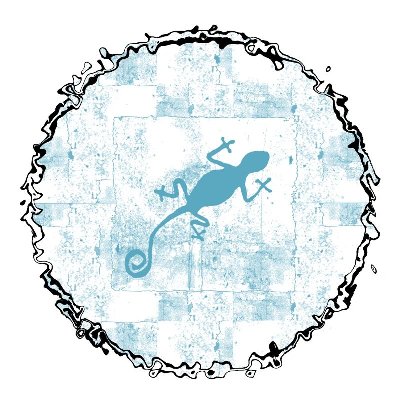 Gecko im Eis-Kreis