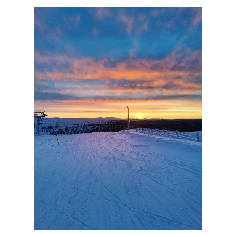Sunset in a winter landscape