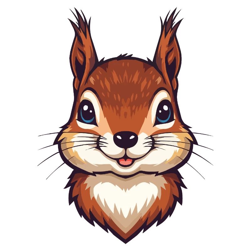 Süßer Eichhörnchen Kopf