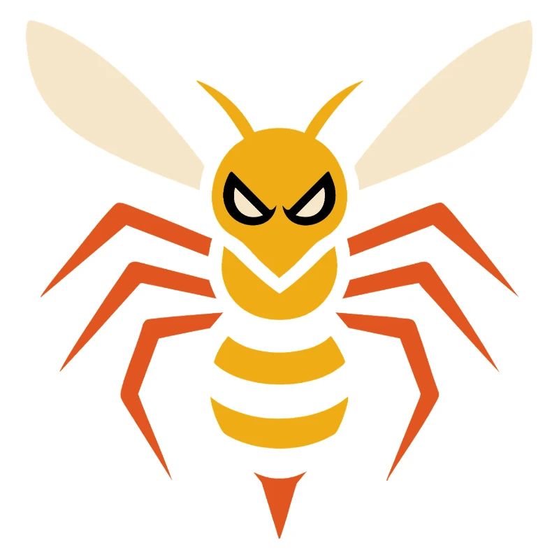 Angry Hornet – angular insect graphic