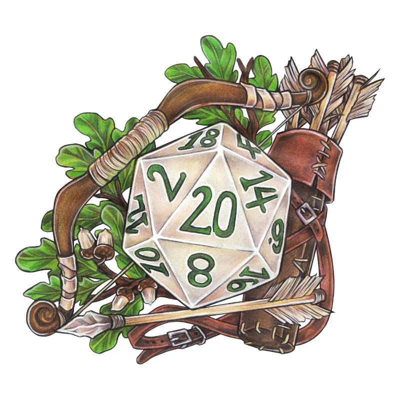 Rollenspiel Tabletop D20 Würfel Geschenk Ranger