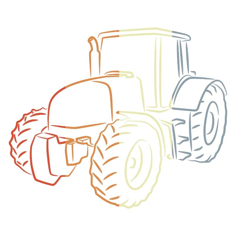 Retro Tractor Sketch