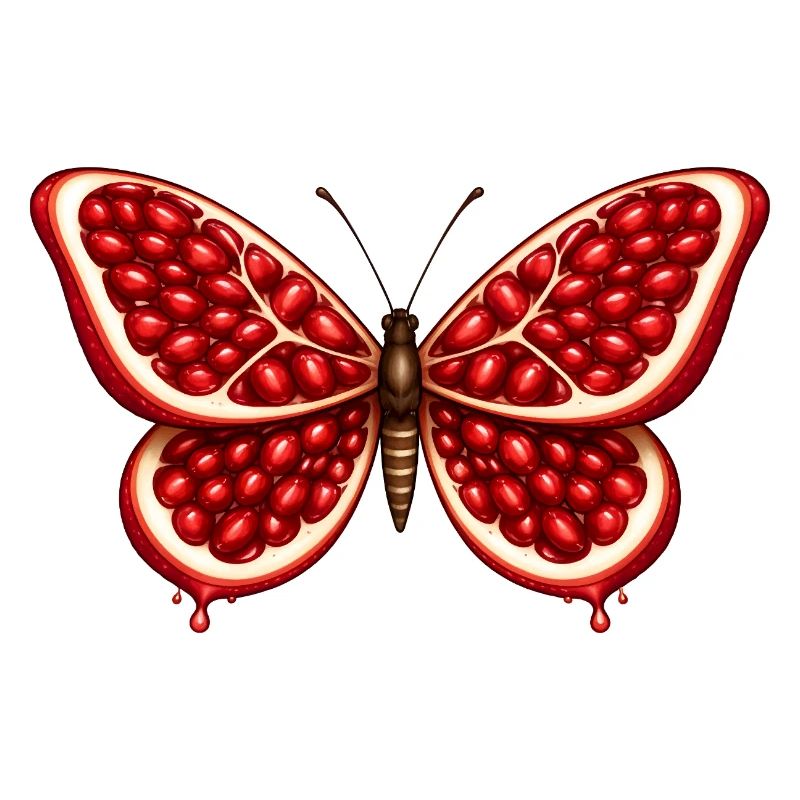 Papillon grenade – ailes pleines de graines