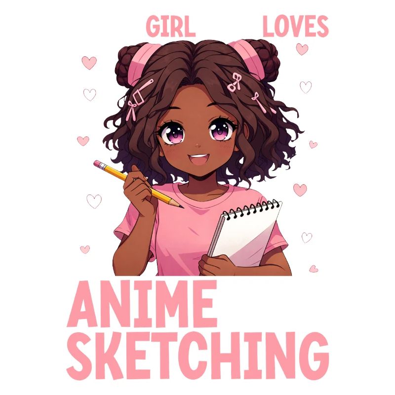 Nur Ein Mädchen, Das Anime Liebt Und Afro Zeichnet