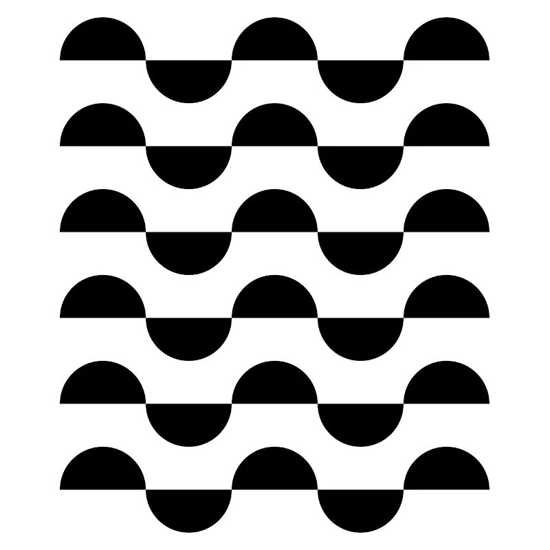 geometric wavy circles pattern design