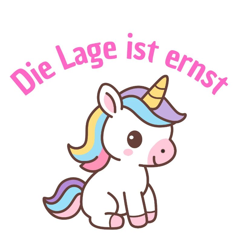 LAGE IST ERNST, COOLES EINHORN! LUSTIGER SPRUCH