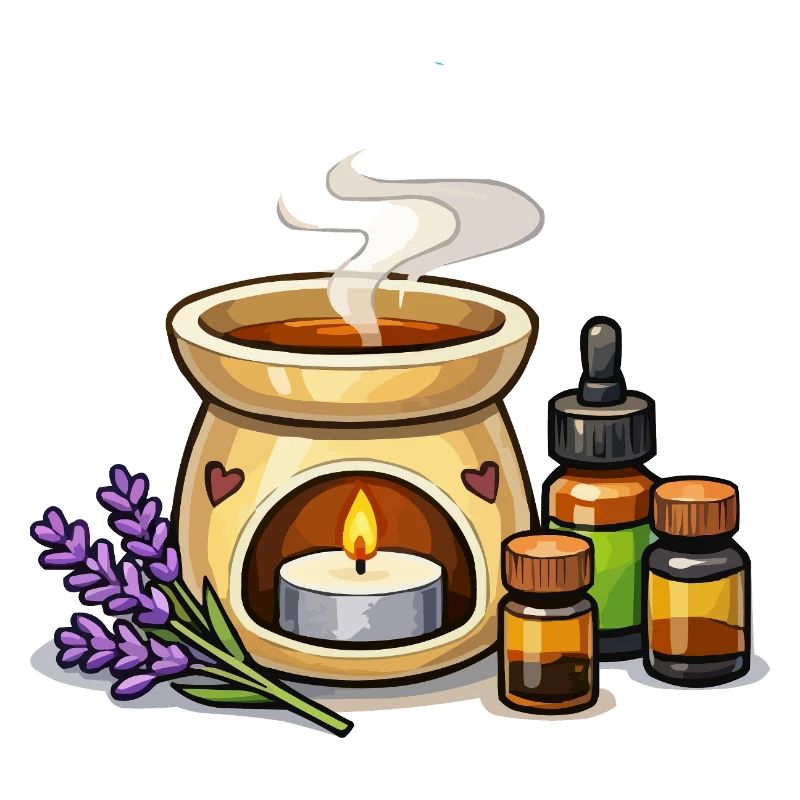 Ensemble de chauffe-bougie parfumé à la lavande