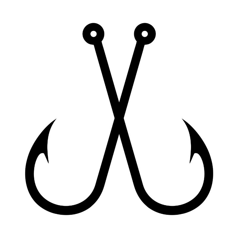 Crossed Fish Hooks