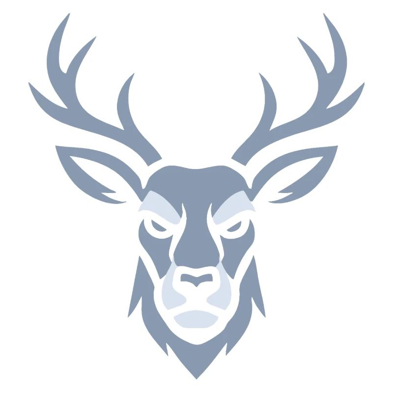 Blue Deer Head