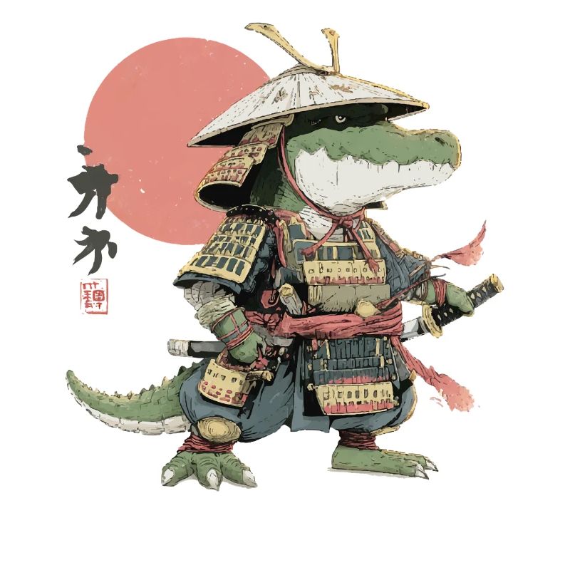 Samurai Alligator in Armor