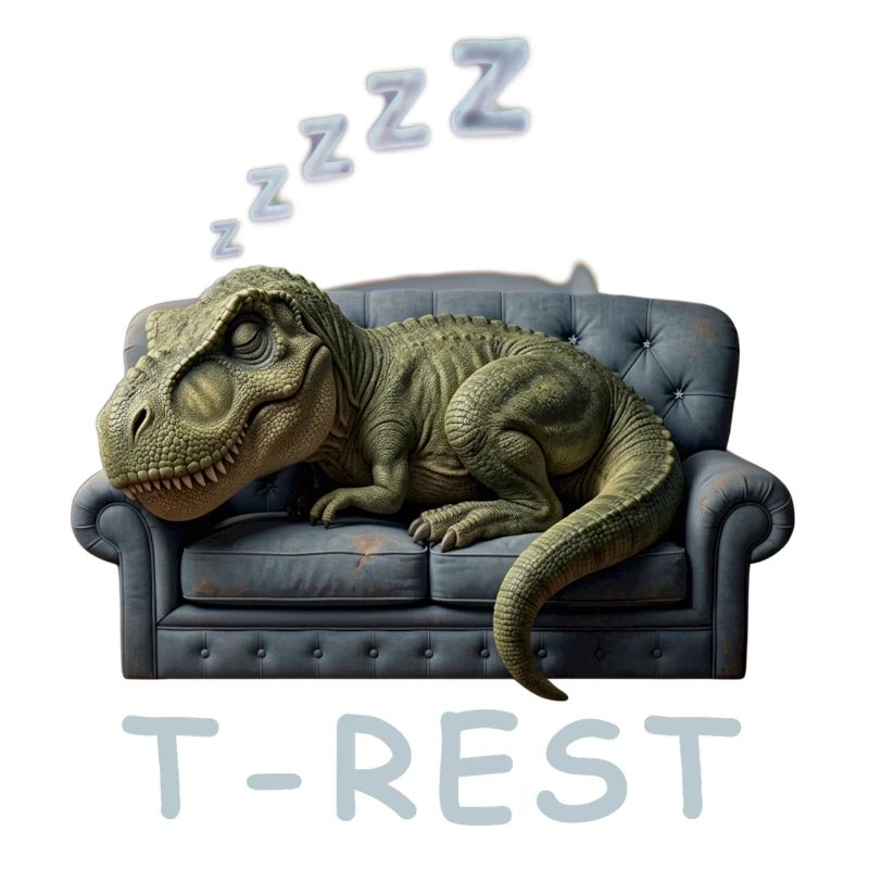 T-Rest Dino auf Sofa
