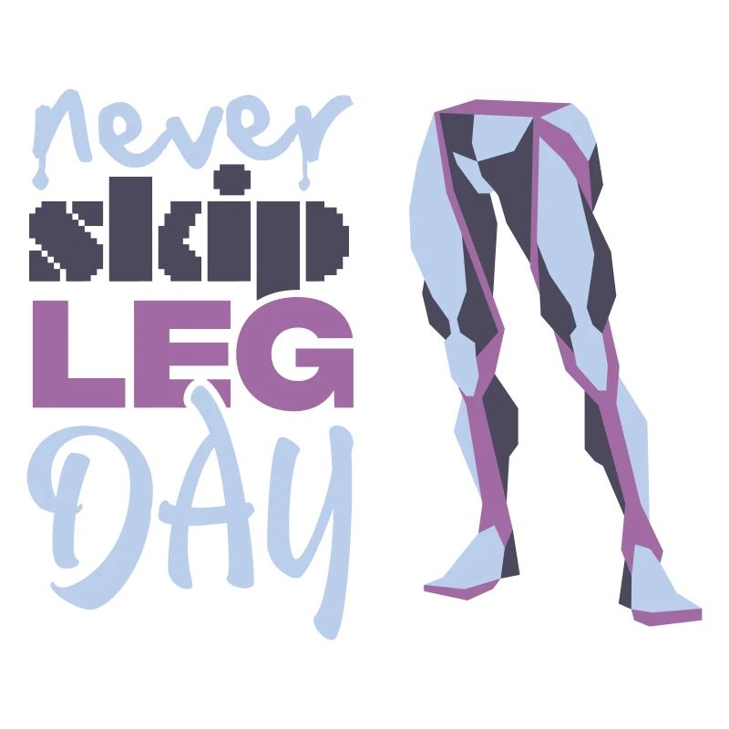 Never Skid Leg Day Graphic
