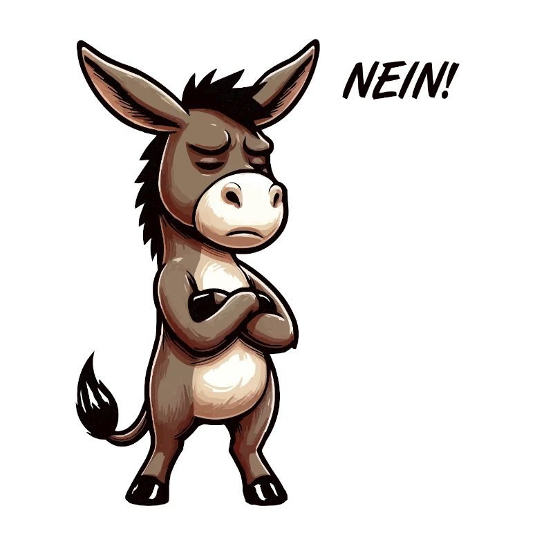 Nein Esel Eselchen Eselhalter Muli Langohresel