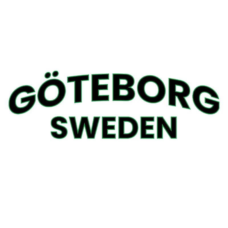 Conception du texte néon vert de Goteborg