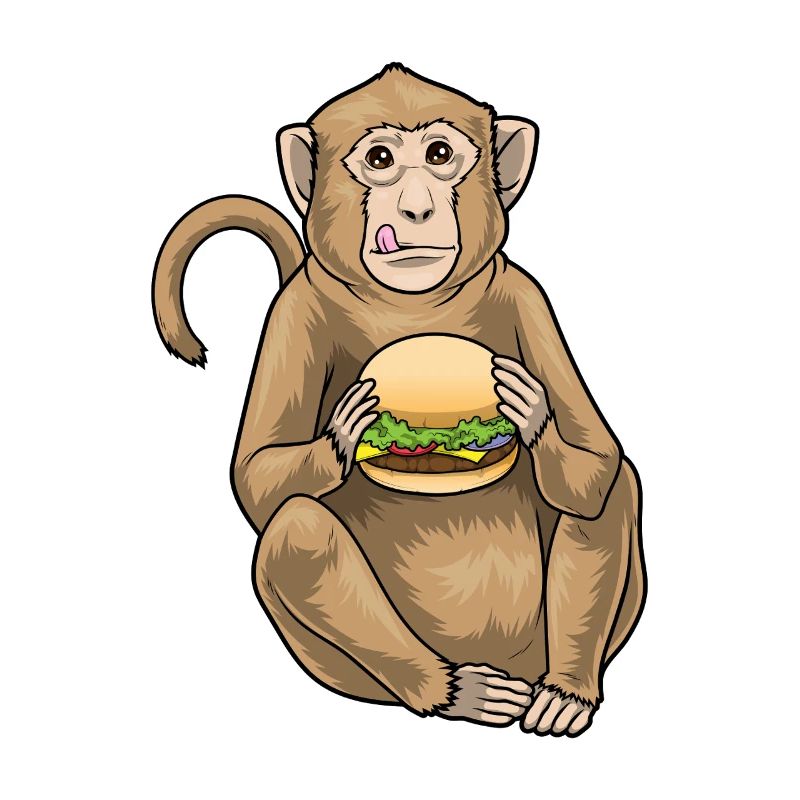 Cheeseburger de singe